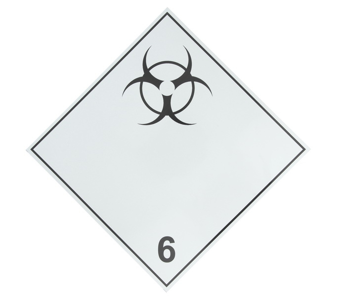 Autocolant sticker avertizare informare ADR 6,2 1 buc [1]