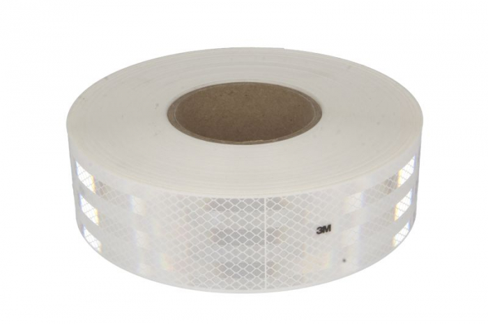 Banda reflectorizanta de contur 3M 1 buc, hard, culoare alba 5,35cm x 50m [2]