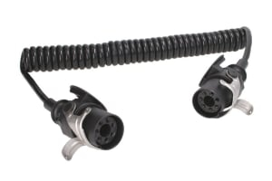 Cablu electric spiralat (lungime de lucru 4,5m, lungime maxima 5,2m, negru, 5 numar pini, ABS) [1]