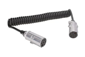 Cablu electric spiralat (poliuretan, lungime de lucru 3,5m, lungime maxima 4m, 1x1+6x0,75, cu dopuri feminine, 7 numar pini, dopuri din aliaj; tip N) [1]