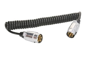 Cablu electric spiralat (poliuretan, lungime de lucru 3,5m, lungime maxima 4m, 1x1+6x0,75, cu mufe, 7 numar pini, 12V; dopuri din aliaj) [1]