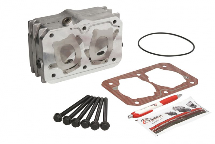 Chiulasa compresor Potriveste 911 504 500,501,503 0 (complet) DAF 95 XF FA 75.250/FA 75.310/FA 75.360/FA 85.340/FA 85.360/FA 85.380/FA 85.410/FA 85.430/FA 85.460/FA 85.480/FA 85.510/FA 95 XF 380/FA [2]