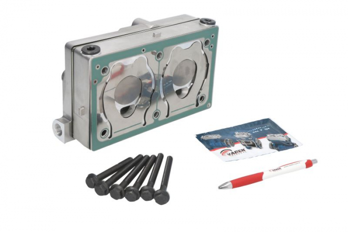 Chiulasa compresor Potriveste 9125103000,9125103030 (complet; pentru 2 cilindri) [2]