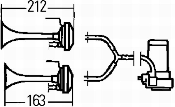 Claxon (Pneumatic, 24V, 780; 840Hz, 118dB) [2]