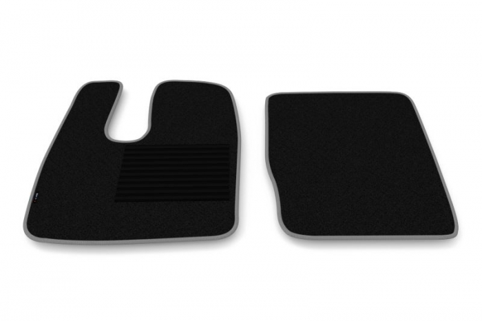 Covor podea camion potrivit MAN, cabina ingusta M, L, XL, LX, XLX, sofer + pasager, velur, 2 bucati (material - velur, culoare - gri) potrivit MAN TGA, TGL dupa 2000 [2]