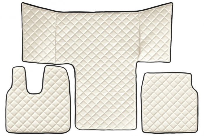 Covor podea camion potrivit MAN, cabina L, XL ECO-LEATHER, set 3 buc. (material - eco-piele, culoare - bej) potrivit MAN TGL dupa 2016 [1]