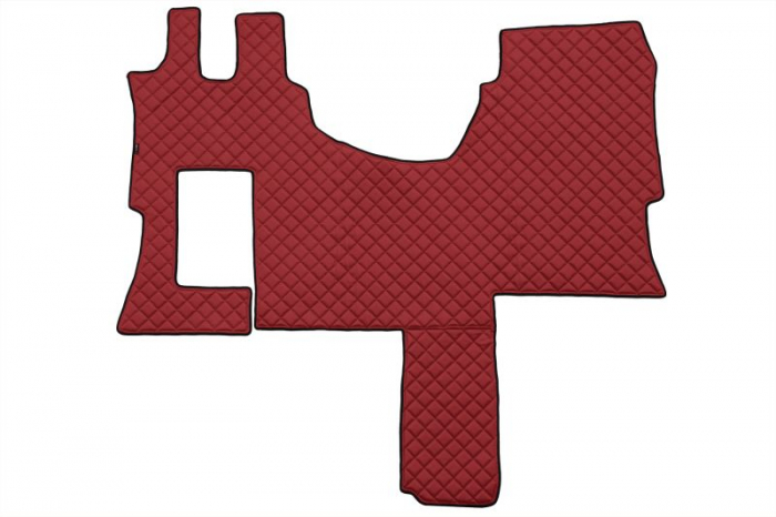 Covor podea camion potrivit MERCEDES, cabina SOLO STAR, ECO-LEATHER, 1 bucata (material - eco-piele, culoare - rosu) potrivit MERCEDES ACTROS MP4 / MP5 [1]