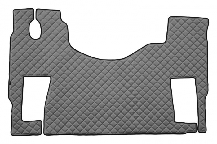 Covor podea camion potrivit MERCEDES, cu scaun pivotant pasager podea plata, ECO-LEATHER, 1 bucata (material - eco-piele, culoare - gri) Actros [1]
