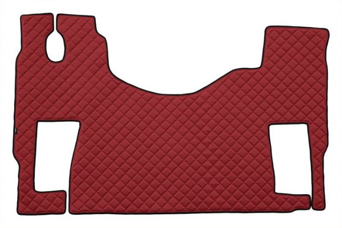 Covor podea camion potrivit MERCEDES, cu scaun pivotant pasager podea plata, ECO-LEATHER, 1 bucata (material - eco-piele, culoare - rosu) Acgros [1]