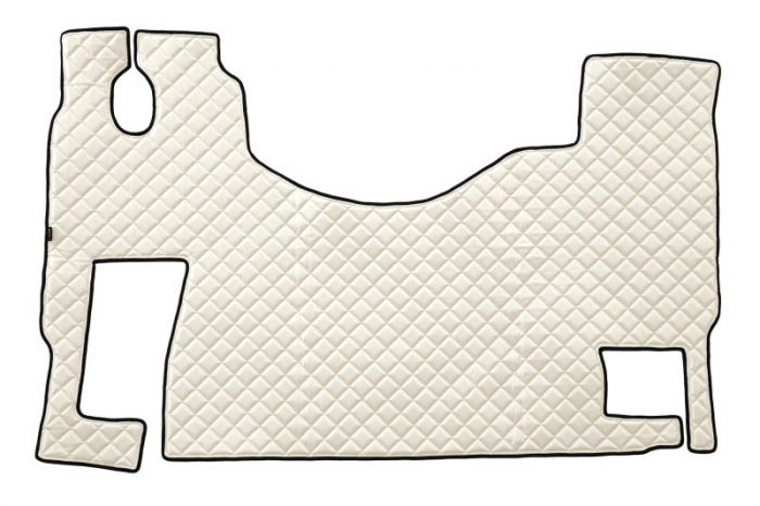 Covor podea camion potrivit MERCEDES, Scaun fix pentru pasager podea plata, ECO-LEATHER, 1 bucata (material - eco-piele, culoare - gri) [1]