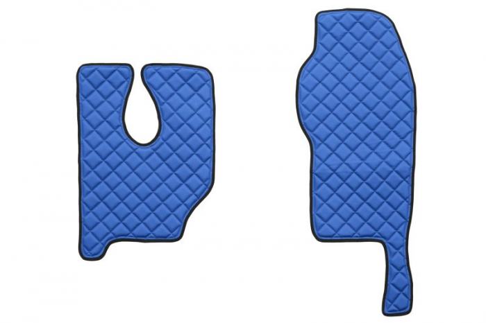 Covor podea camion potrivit MERCEDES, Scaun fix pentru pasager tunel inalt, ECO-LEATHER, set 3 buc. (material - eco-piele, culoare - albastru) [2]