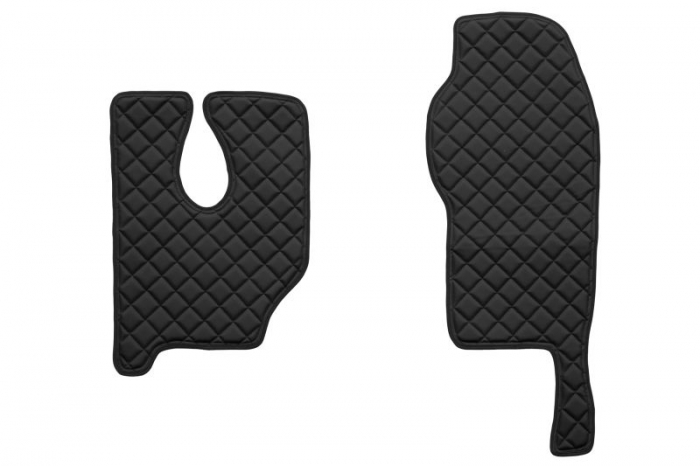 Covor podea camion potrivit MERCEDES, Scaun fix pentru pasager tunel inalt, ECO-LEATHER, set 3 buc. (material - eco-piele, culoare - negru) [2]
