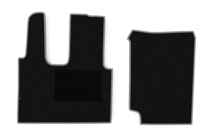 Covor podea camion potrivit MERCEDES, sofer + pasager, velur, 2 bucati (material - velur, culoare - gri) potrivit MERCEDES ACTROS MP4 / MP5 dupa 2011 [1]