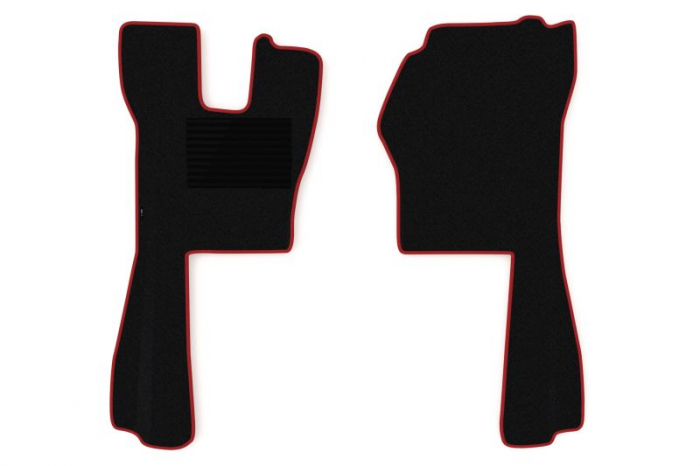 Covor podea camion potrivit SCANIA, scaun pneumatic pentru pasageri, sofer + pasager, velur, 2 bucati (material - velur, culoare - rosu) potrivit SCANIA P,G,R,T dupa 2004 [1]