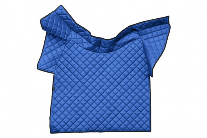 Covor podea camion potrivit VOLVO, ECO-LEATHER, set 3 buc. (material - eco-piele, culoare - albastru, fara compartiment in carcasa cutiei de viteze) [3]