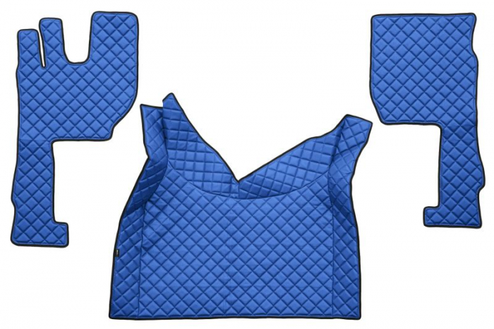 Covor podea camion potrivit VOLVO, ECO-LEATHER, set 3 buc. (material - eco-piele, culoare - albastru, transmisie automata) potrivit VOLVO FH16 II dupa 2014 [1]