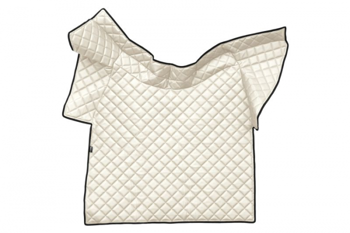 Covor podea camion potrivit VOLVO, ECO-LEATHER, set 3 buc. (material - eco-piele, culoare - bej, fara compartiment in carcasa cutiei de viteze) [3]