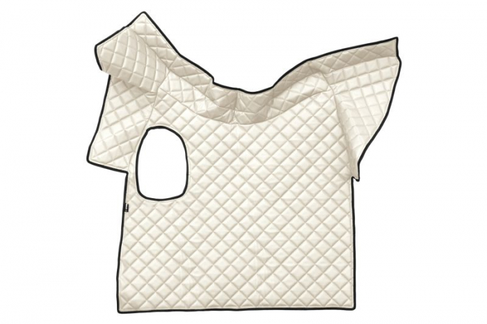 Covor podea camion potrivit VOLVO tunel central ECO-LEATHER, 1 bucata (material - eco-piele, culoare - bej, fara compartiment in carcasa cutiei de viteze) [1]