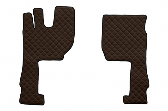 Covor podea camion potrivit VOLVO, ECO-LEATHER, set 3 buc. (material - eco-piele, culoare - maro, transmisie automata) potrivit VOLVO FH16 II dupa 2014 [2]