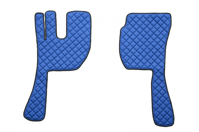Covor podea camion potrivit VOLVO, ECO-LEATHER, set 3 buc. (material - eco-piele, culoare - maro, fara compartiment in carcasa cutiei de viteze) [2]