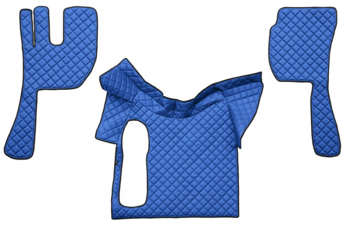 Covor podea camion potrivit VOLVO, fara compartiment in carcasa cutiei de viteze, ECO-LEATHER, set 3 buc. (material - eco-piele, culoare - maro) [1]