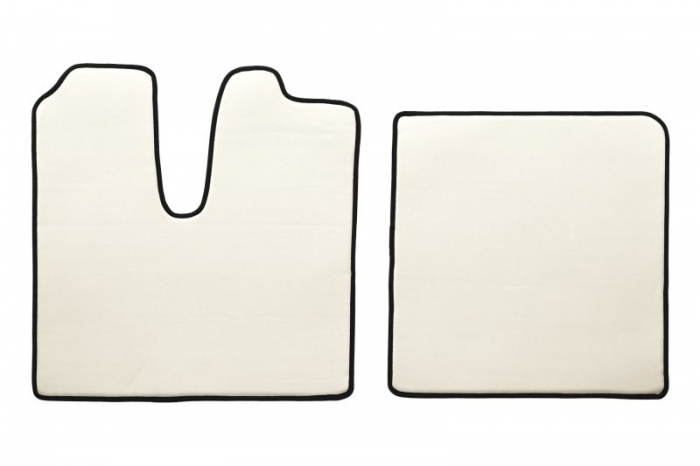 Covoras podea camion set 3 buc (material - eco-leather colour - bej, transmisie automata) potrivit MAN TGX 2006-2021 [2]