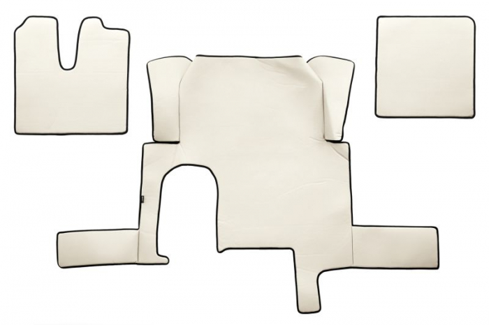 Covoras podea camion set 3 buc (material - eco-leather colour - bej, transmisie automata) potrivit MAN TGX 2006-2021 [1]