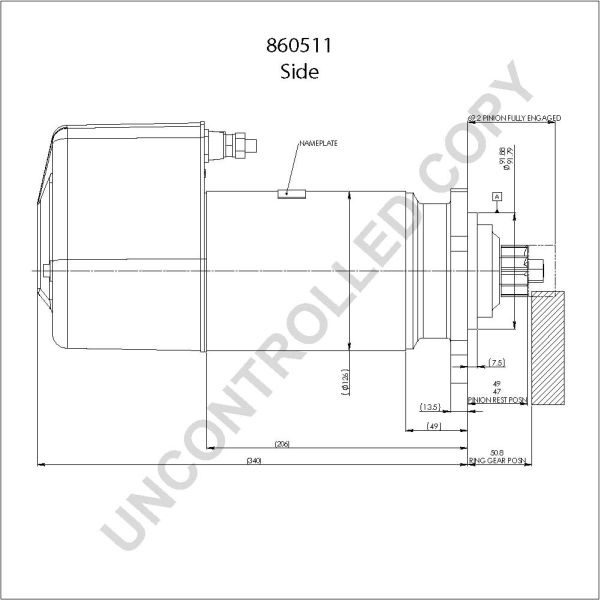 Electromotor (24V, 6,6kW) VOLVO A, B 12, FH 12, FL 12, FM 12 D12A340-D12D500 [5]