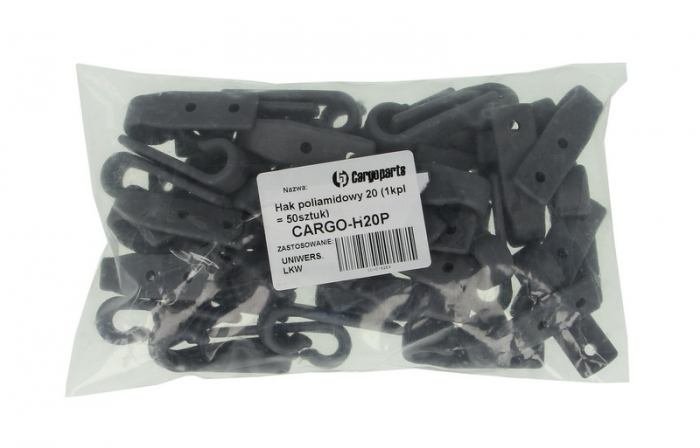 Set 50 bucati carlig ridicat cu siguranta 20mm din poliamida [2]