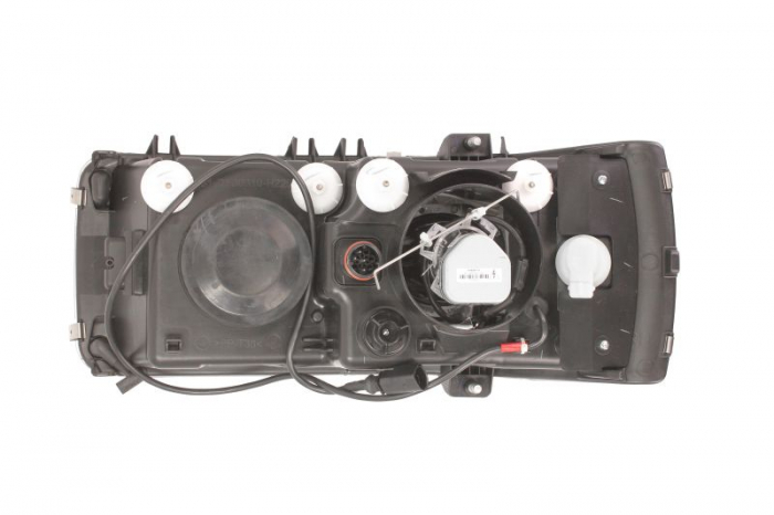 Far dreapta D2S/H1/PY21W/W5W, electric, fara invertor, fundal: crom, culoare Semnalizator: alba DAF CF 65, CF 75, CF 85, LF 45, LF 55, XF 105, XF 95 dupa 2001 [2]