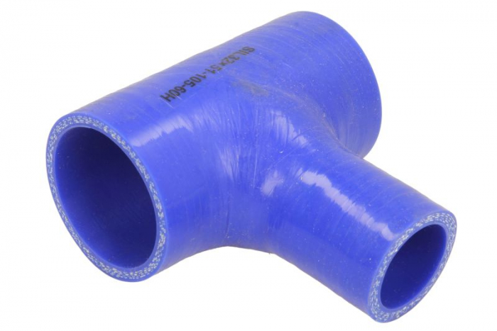 Furtun silicon sistem racire 32mmx60/105mm (T-conector; reductor, culoare albastru, -60/260°C, presiune de indoire: 0,7 MPa) [1]