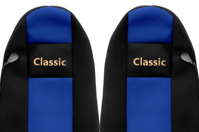 Huse scaun camion Classic (albastru, material velur, serie CLASSIC, centura pasager asamblata in scaun ) Iveco Stralis [2]