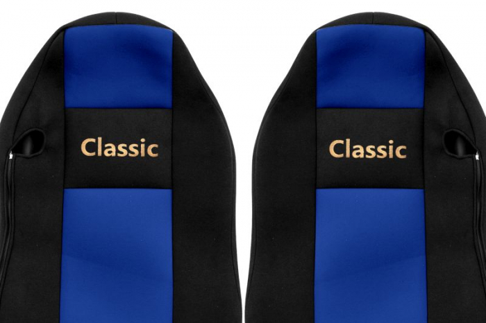 Huse scaun camion Classic (albastru, material velur, serie CLASSIC, centura pasager asamblata in scaun) MAN TGX [2]