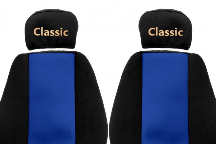 Huse scaun camion Classic (albastru, material velur, serie CLASSIC, centura pasager asamblata in scaun tetiera reglabila ) Mercedes Actros Atego Axor [2]