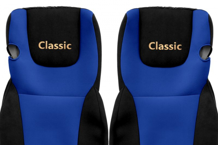 Huse scaun camion Classic (albastru, material velur, serie CLASSIC, Euro 6; centura pasager asamblata in scaun ) DAF XF [2]