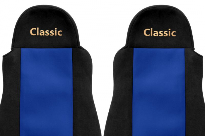 Huse scaun camion Classic albastru, material velur, serie CLASSIC) potrivit DAF XF 105; XF 95 [2]