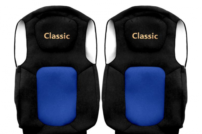 Huse scaun camion Classic (albastru, material velur, serie ELEGANCE, centura pasager asamblata in scaun) potrivit FORD F-MAX [2]