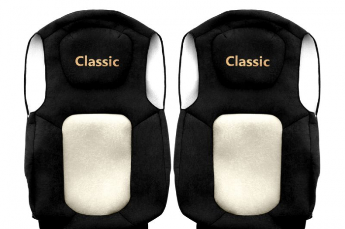 Huse scaun camion Classic (bej, material velur, serie ELEGANCE, centura pasager asamblata in scaun; ) potrivit FORD F-Max [2]