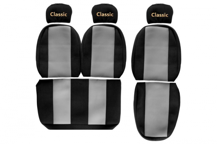 Huse scaun camion Classic (gri, material velur, serie CLASSIC, 1+2; centura pasager asamblata in scaun tetiere reglementate) MAN L2000 [1]