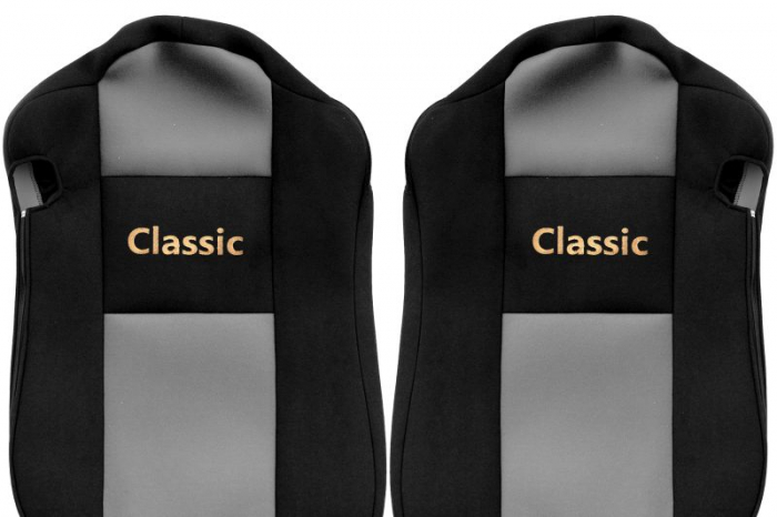 Huse scaun camion Classic (gri, material velur, serie CLASSIC, centura pasager asamblata in scaun) Mercedes Actros [2]