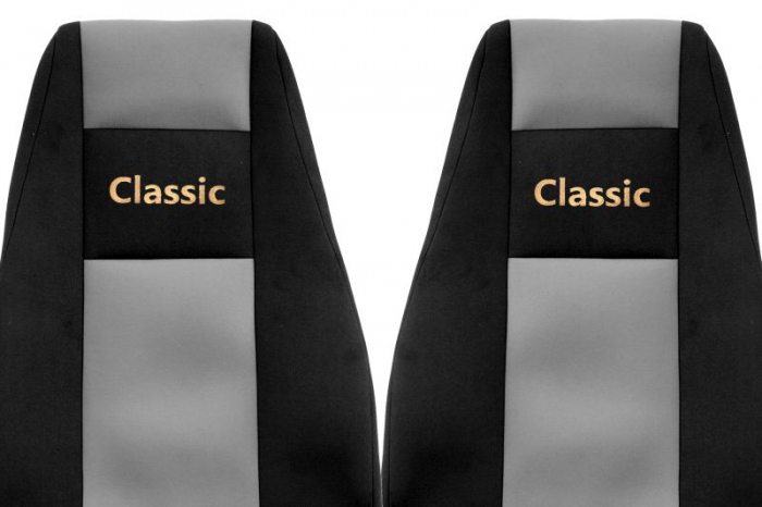 Huse scaun camion Classic (gri, material velur, serie CLASSIC, centura pasager asamblata in scaun) Renault Magnum [2]