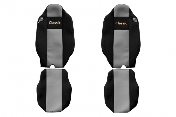Huse scaun camion Classic (gri, material velur, serie CLASSIC, centura pasager asamblata in scaun) Renault Trucks T [1]