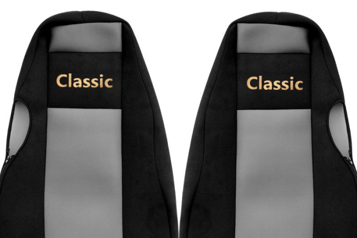 Huse scaun camion Classic (gri, material velur, serie CLASSIC, centura pasager asamblata in scaun) Scania 4 [2]