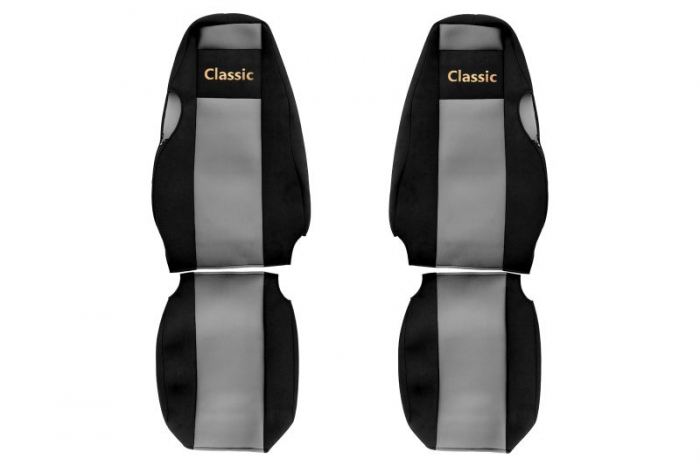 Huse scaun camion Classic (gri, material velur, serie CLASSIC, centura pasager asamblata in scaun) Scania 4 [1]