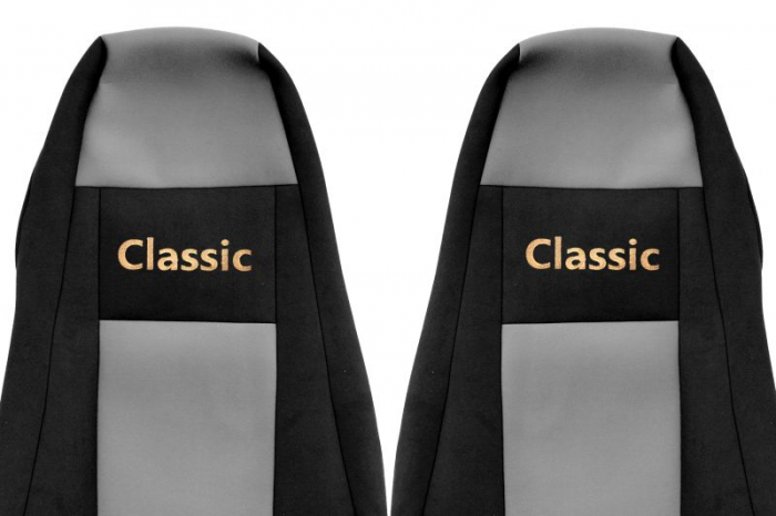 Huse scaun camion Classic (gri, material velur, serie CLASSIC, centura pasager asamblata in scaun) Scania P, G, R, T [2]