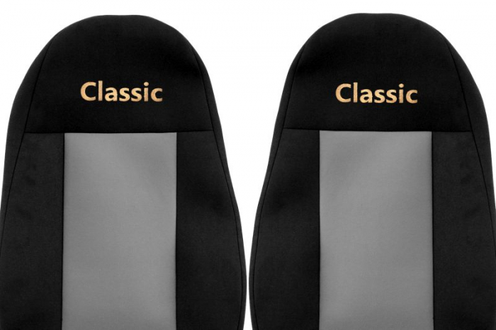 Huse scaun camion Classic (gri, material velur, serie CLASSIC, centura pasager asamblata in scaun) VolvoFH FH16 FL FM [2]