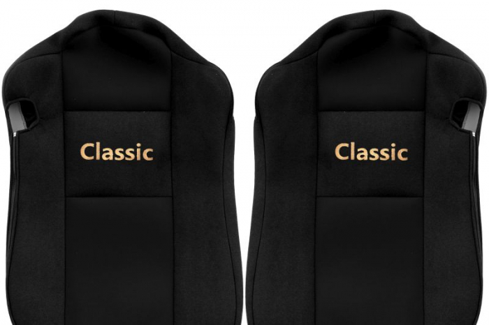 Huse scaun camion Classic (negru, material velur, serie CLASSIC, centura pasager asamblata in scaun scaune standard) Mercedes Actros [2]