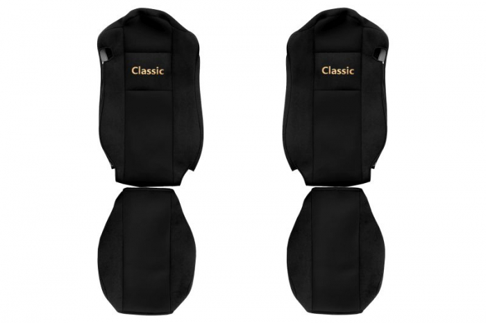 Huse scaun camion Classic (negru, material velur, serie CLASSIC, centura pasager asamblata in scaun scaune standard) Mercedes Actros [1]