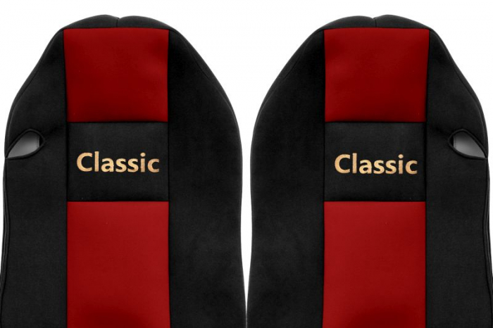 Huse scaun camion Classic (rosu, material velur, serie CLASSIC, centura pasager asamblata in scaun) Mercedes Actros [2]