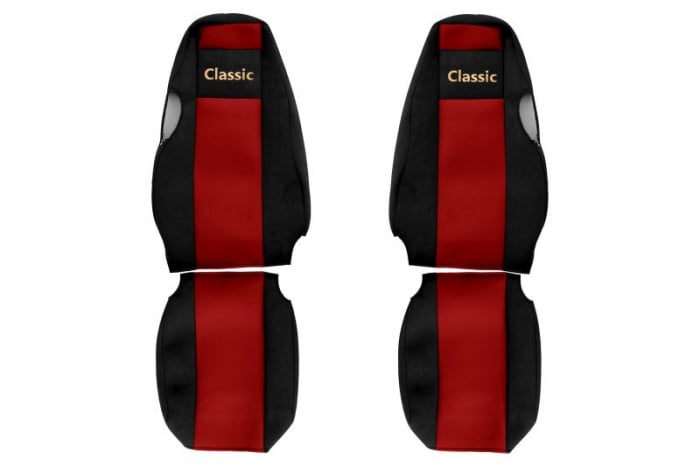 Huse scaun camion Classic (rosu, material velur, serie CLASSIC, centura pasager asamblata in scaun) Scania 4 [1]